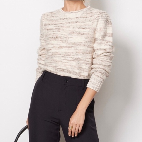 Evereve Mia Mark Puff sleeve crewneck pull over sweater - Picture 12 of 12